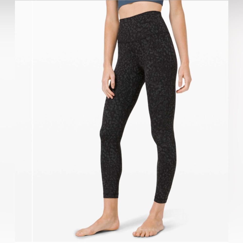 Lululemon Align Pant II 25" in Wild Thing Camo Deep Coal Multi